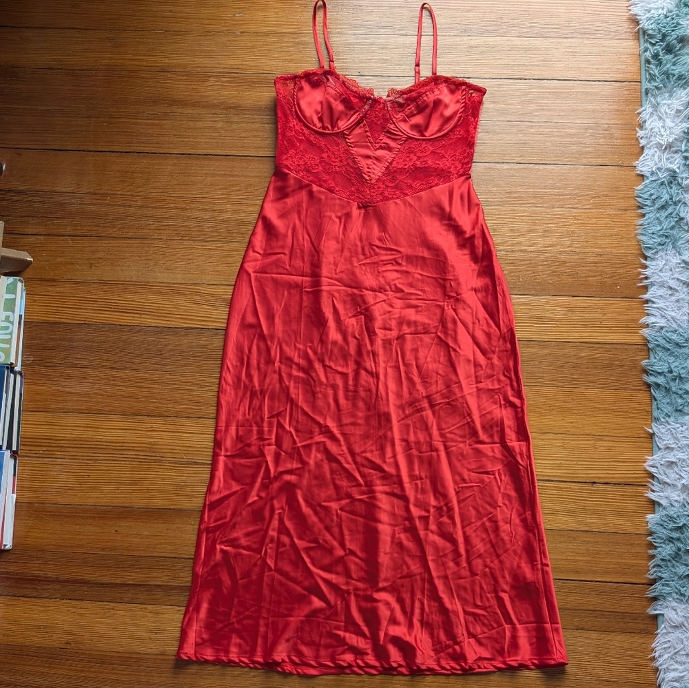 Red Lingerie Dress - Picture 2 of 12